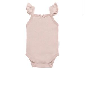 Janie Kay Organic Cotton Bettina Bodysuit in Shell Pink